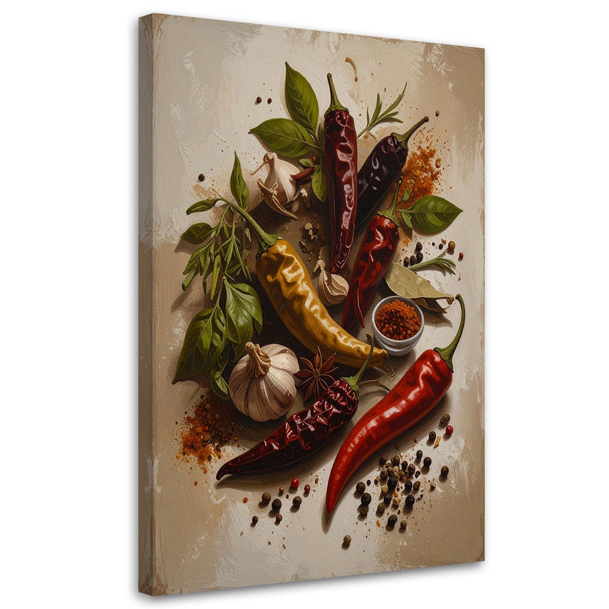 LEINWANDBILD Essen & Trinken 40x60cm - Beige, Textil (40/60cm) - Feeby