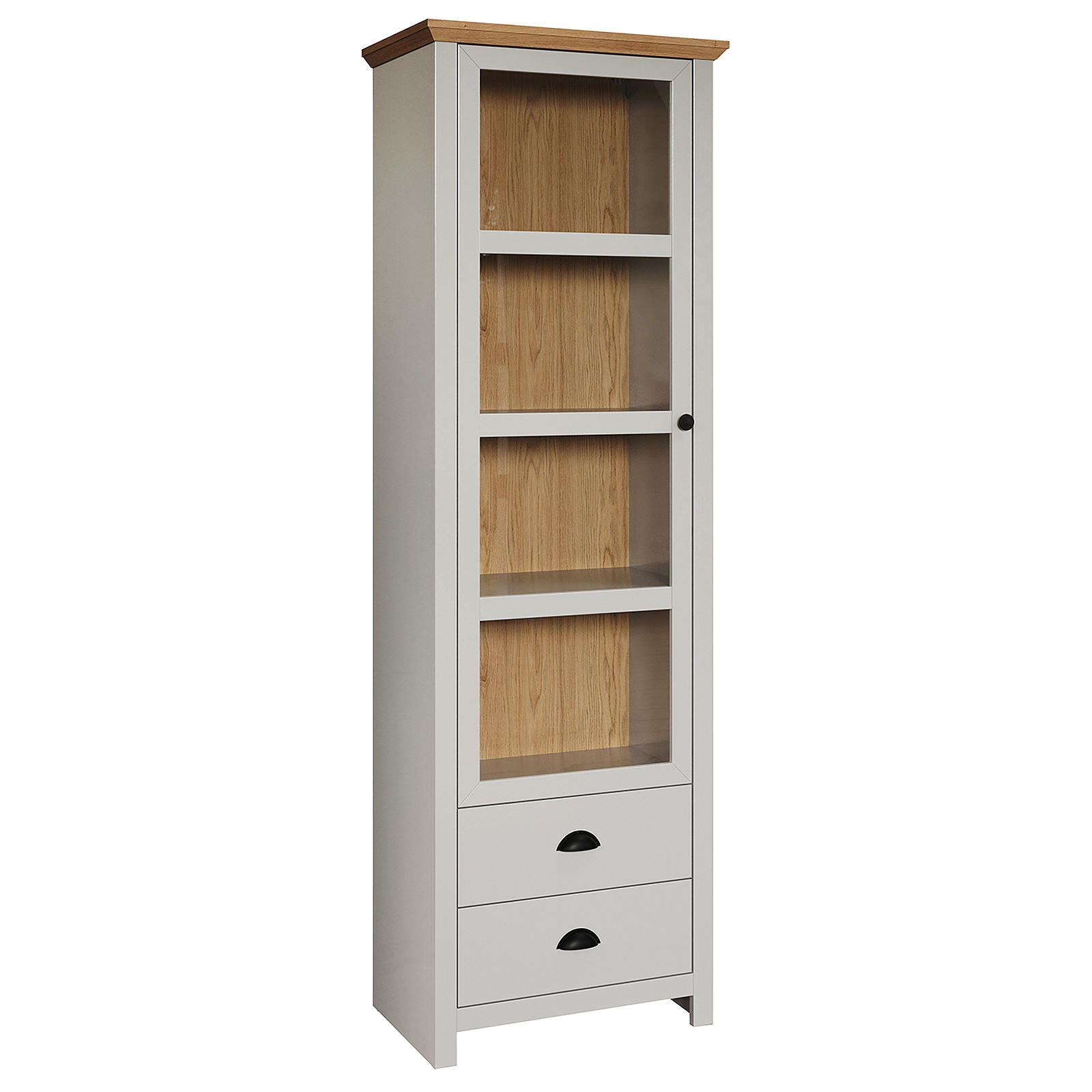 VITRINE Landside Grau - Grau, Holzwerkstoff (65/201/41cm) - ebuy24