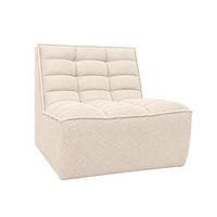SESSEL, Loungesessel, Plüschstoff Pop, Creme, LAZY - Creme, Holz (80/76/93cm) - Kaiser Möbel