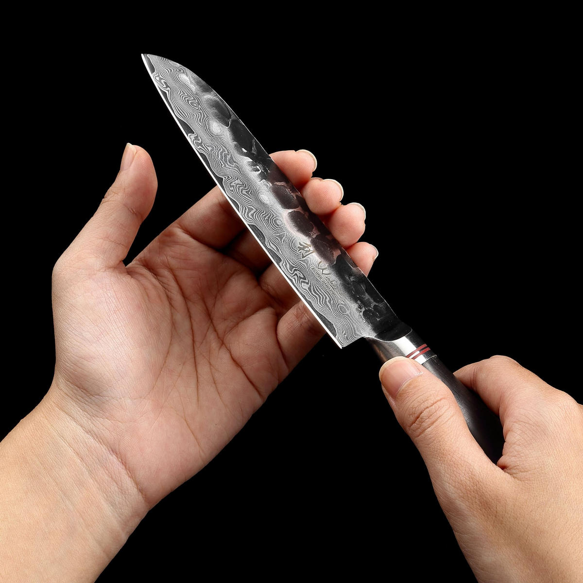 SANTOKUMESSER 12 cm - Schwarz, Holz/Metall (23cm) - Wakoli