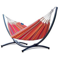 HÄNGEMATTE mit Gestell, 2 Personen, XL, 160 kg, Metall, Pereira Orange, einfache Montage - Orange, Metall (370/130/120cm) - Potenza