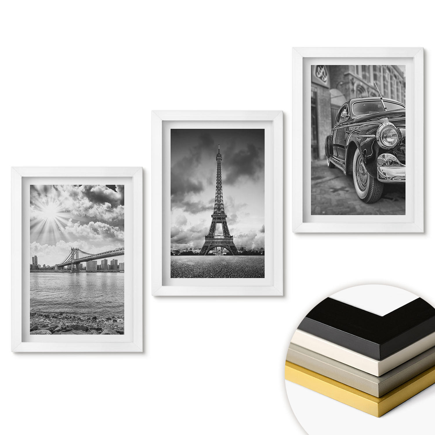 ArtPrintCave Wandbilder Weiß 20x30 cm
