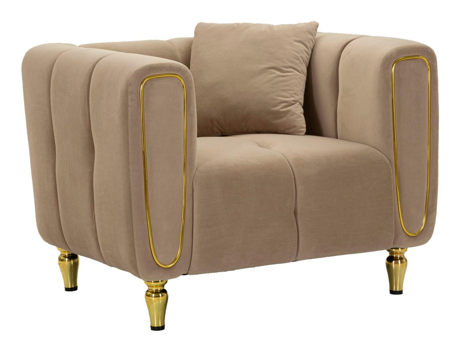 Mauro Ferretti Sessel Grau, Gold 81x71x97 cm