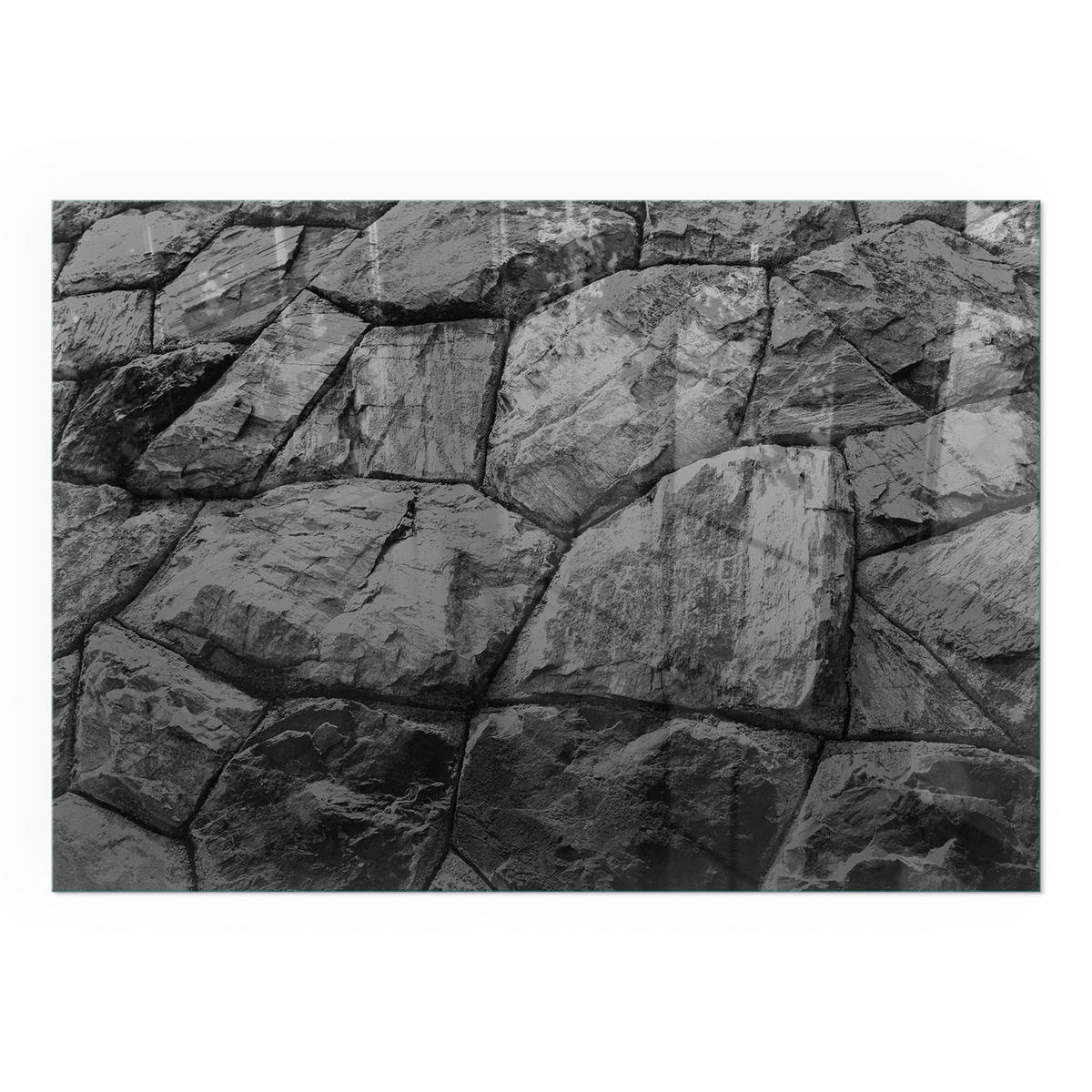 GLASPLATTE für Kamin 100x70 cm - Grau, Glas (100/70/0.4cm) - TULUP