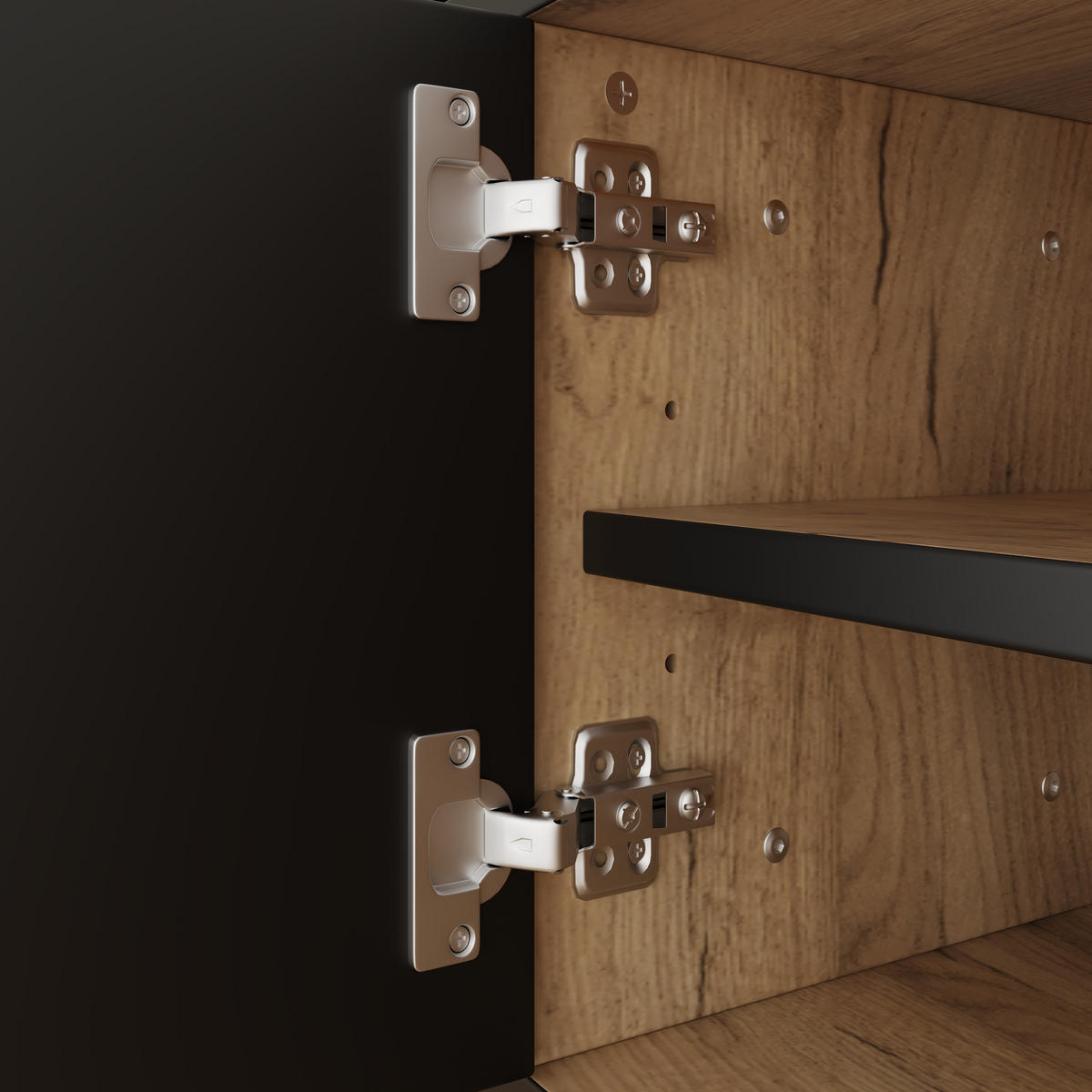 TV-LOWBOARD 160x36.5x45 cm Naturholz 4 Fächer Minimalistisch - Naturfarben, Holzwerkstoff (36.5/45/160cm) - FLIEKS