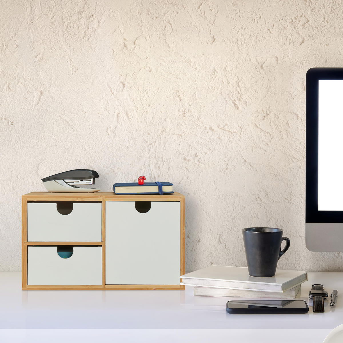 SCHUBLADENBOX - Multicolor, Holz/Holzwerkstoff (25/14.5/20cm) - Relaxdays