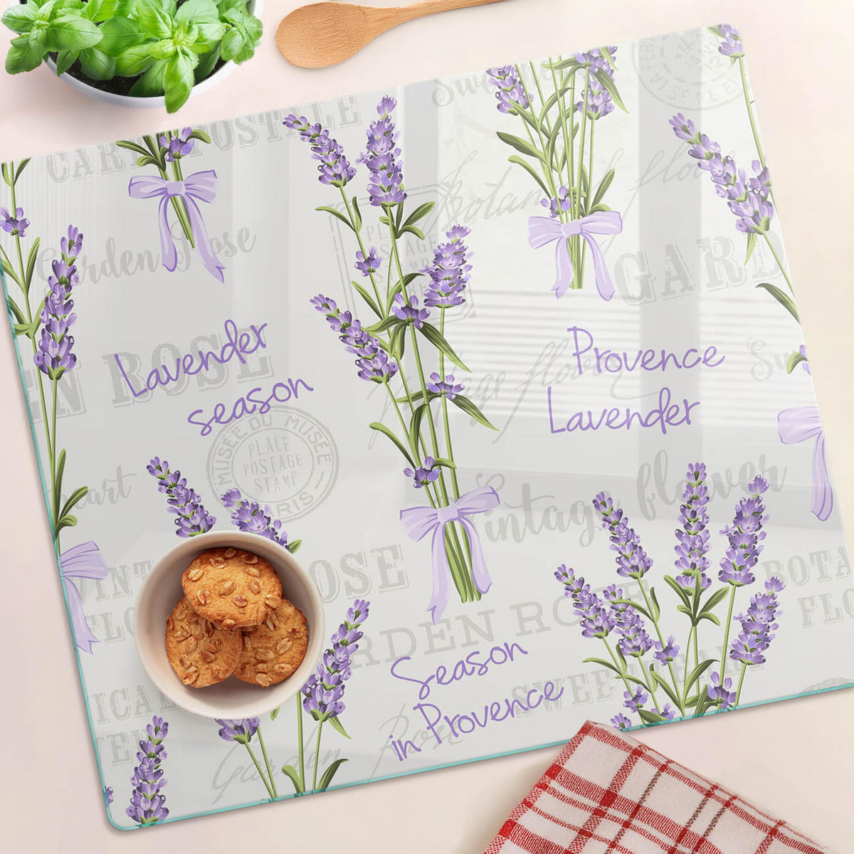GLASPLATTE 60x52 cm Lavendel - Lila, Glas (60/0.4/52cm) - TULUP