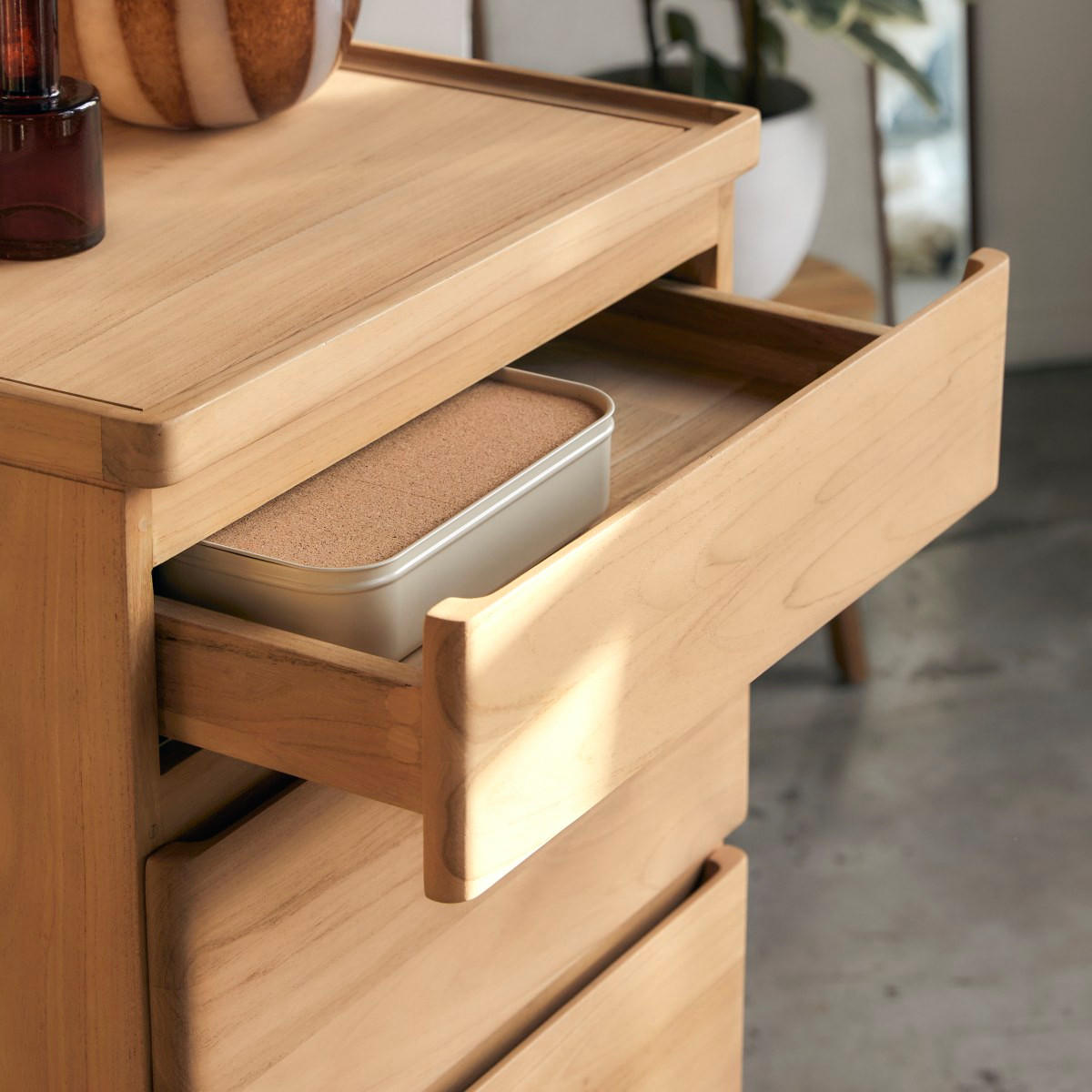 KOMMODE Nino Natur aus Teak - Naturfarben, Holz (50/120/40cm) - Tikamoon