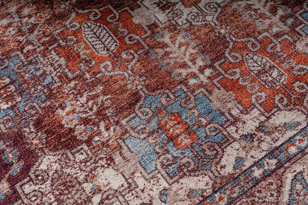 TEPPICH DUBAI rot vintage 90/150 cm - Rot, Textil (90/150cm) - Tapiso