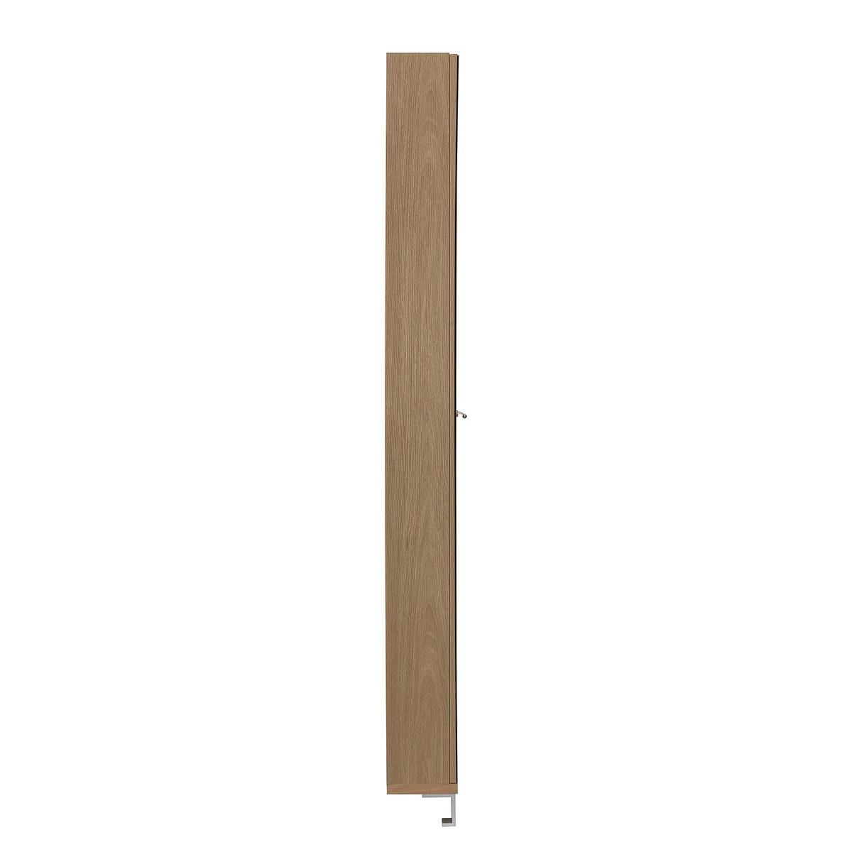 FURNIERTER SCHUHSCHRANK mit Spiegeltür - Eichefarben, Holzwerkstoff/Metall (84/185/17cm) - home24