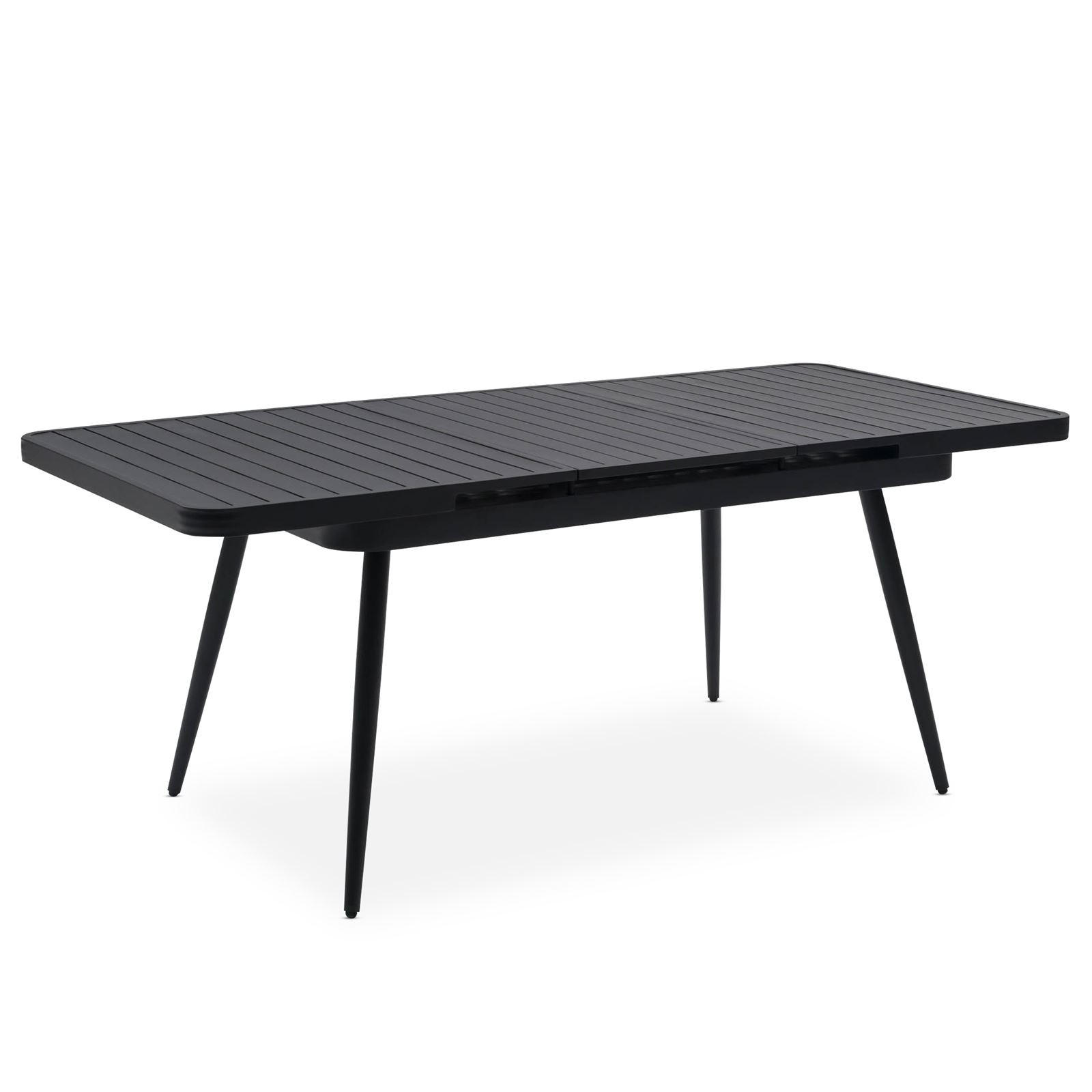Idimex Gartentisch Schwarz 150x78x90 cm