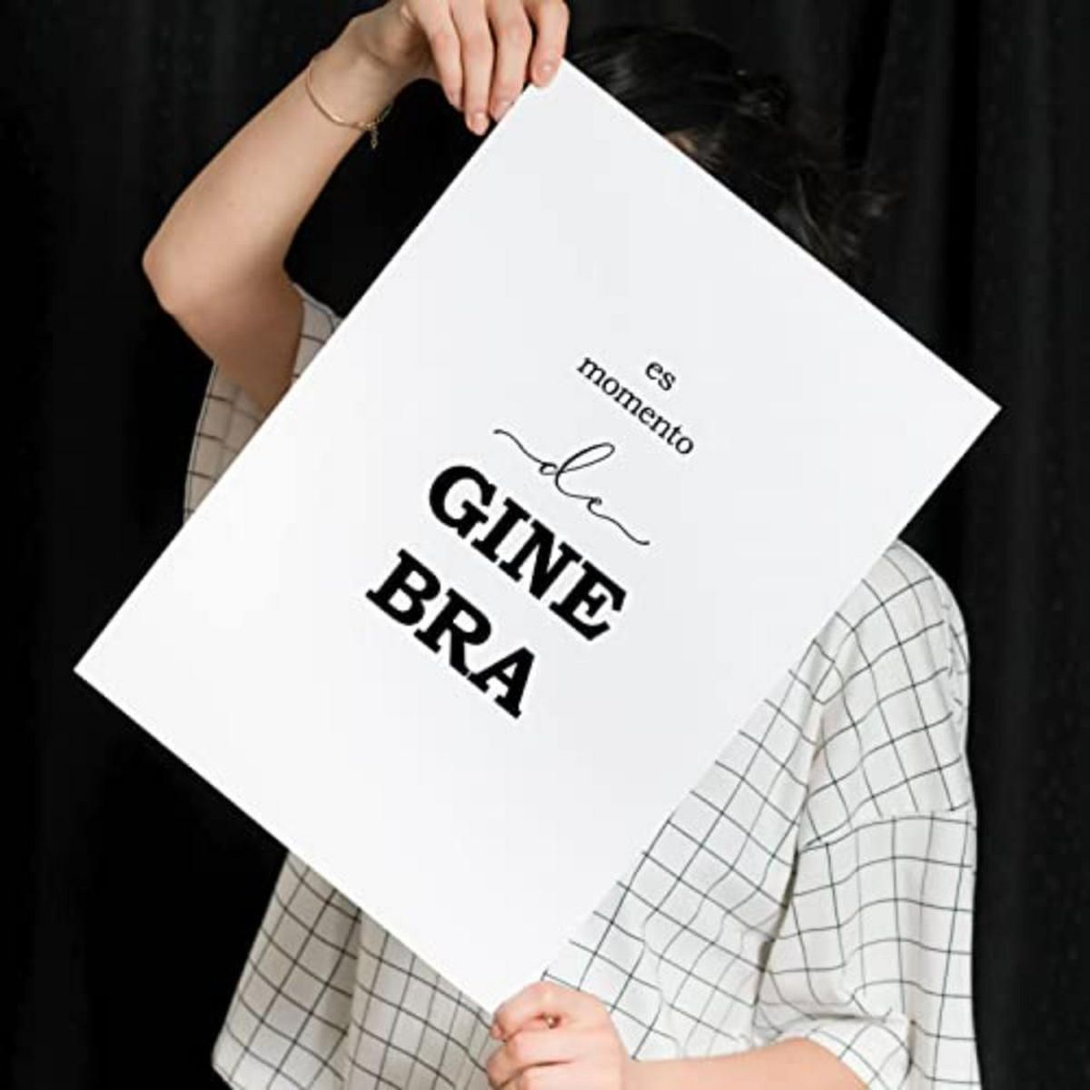 POSTER Set mit 4 Gin TypografieStil A3 Rahmenlos - Klar, Papier (29.7/3cm) - Nacnic