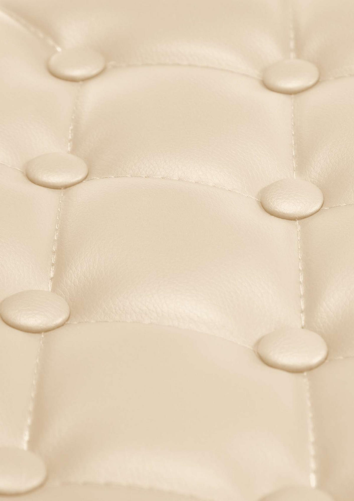 SESSEL Lederlook creme - Chromfarben/Creme, Textil/Metall (62/76/55cm) - CLP