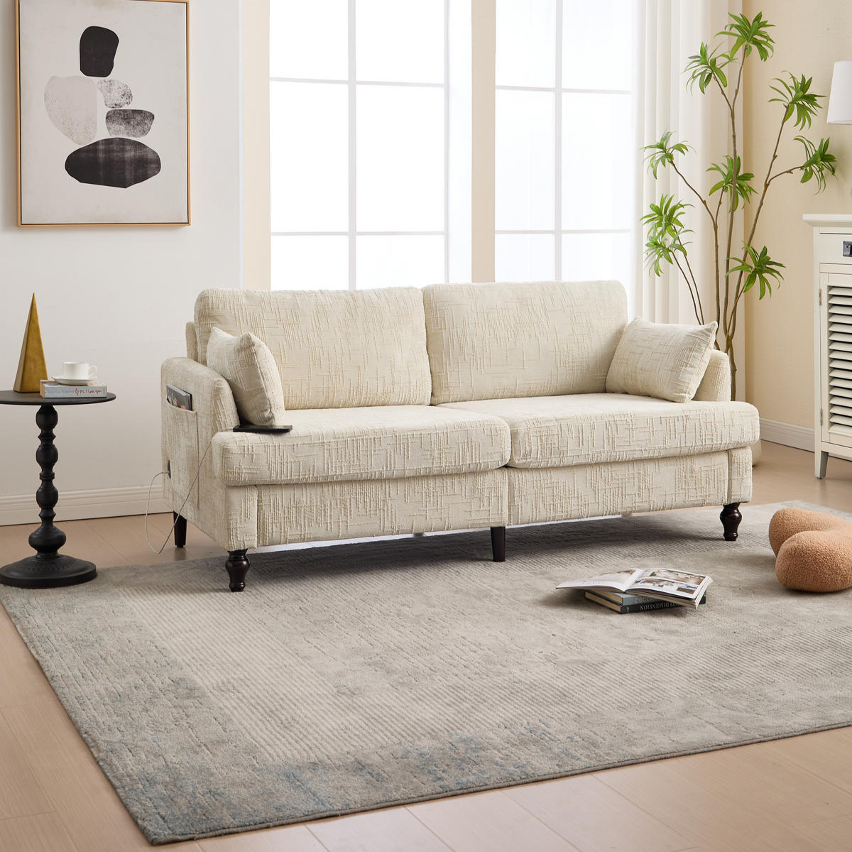 SOFA 2-Sitzer 175/83/78 cm Beige - Beige, Textil (83/78/175cm)