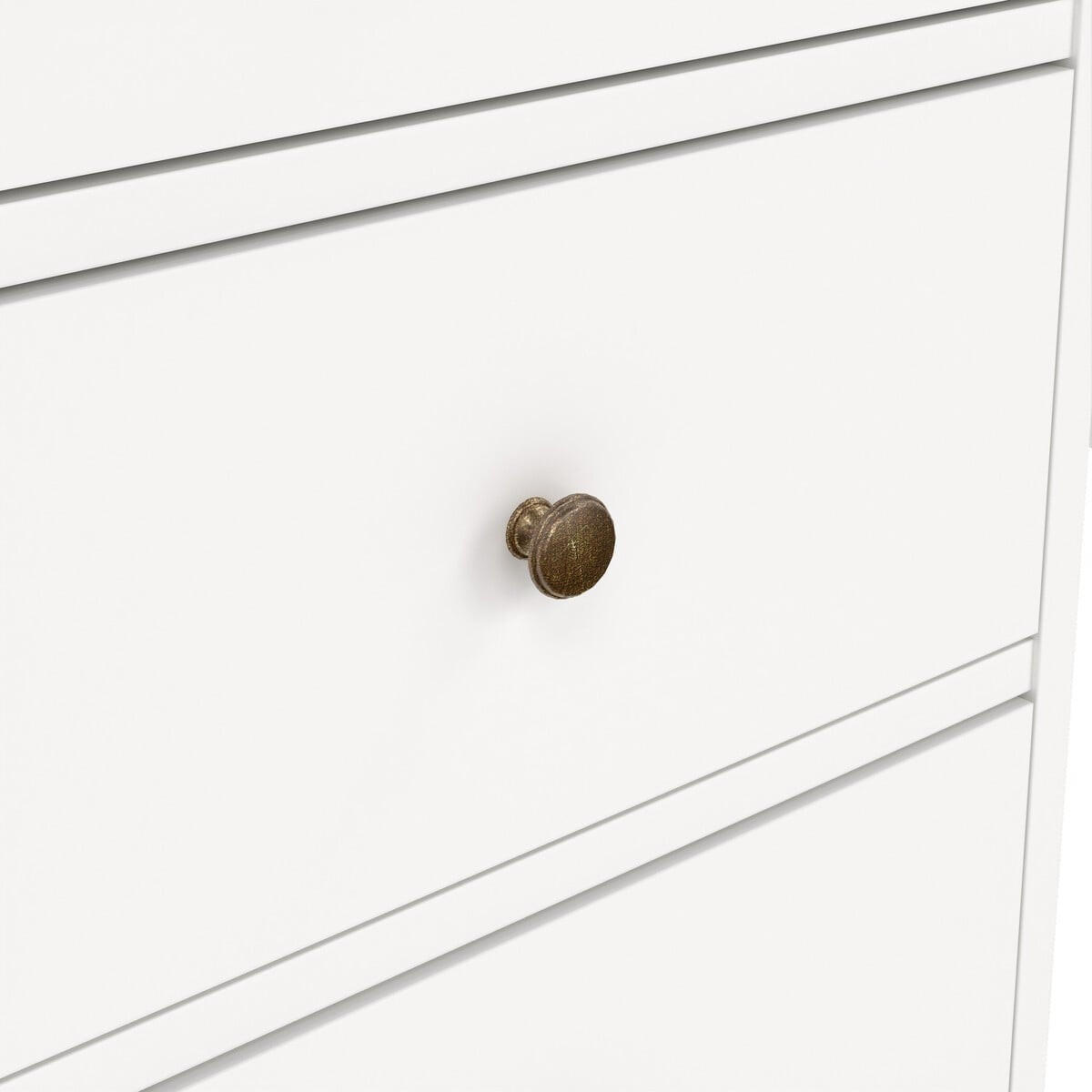 SCHREIBTISCH mit 3 Schubladen weiß sofia 130/61,6/73,9 cm - Weiß, Holzwerkstoff (62.8/61.6/73.9cm) - Calicosy