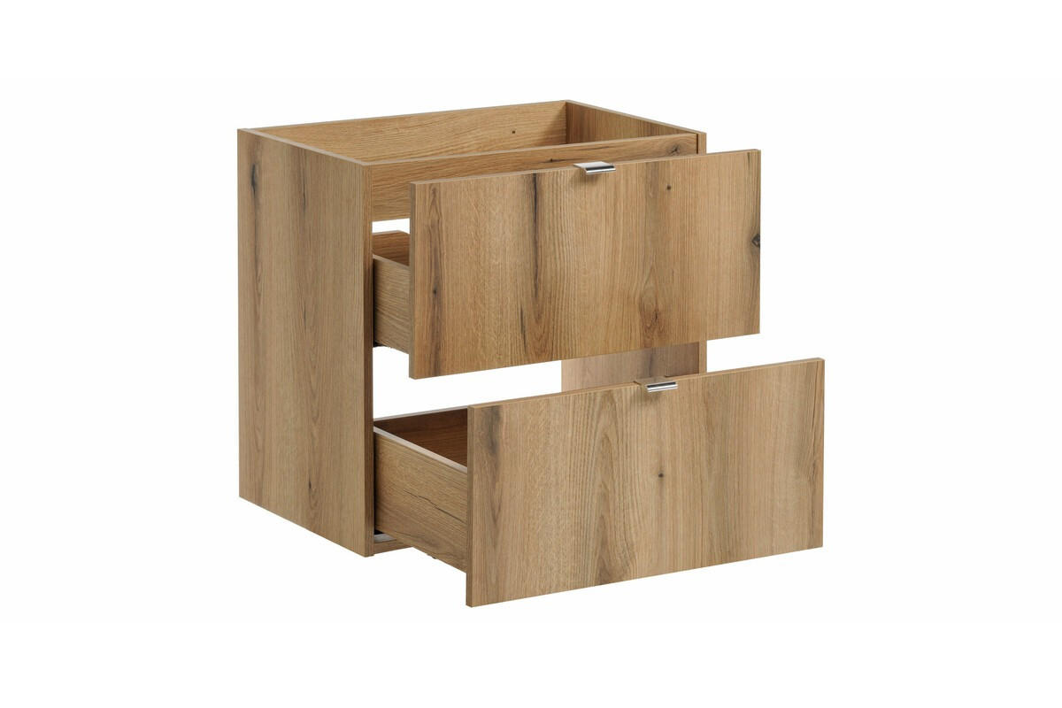 WASCHTISCHUNTERSCHRANK 60 cm 2 Teile - Nova Oak N BM232 in Coast Evoke Oak / Weiß Matt - Eiche Wotan/Weiß, Holz (60/57/40cm)