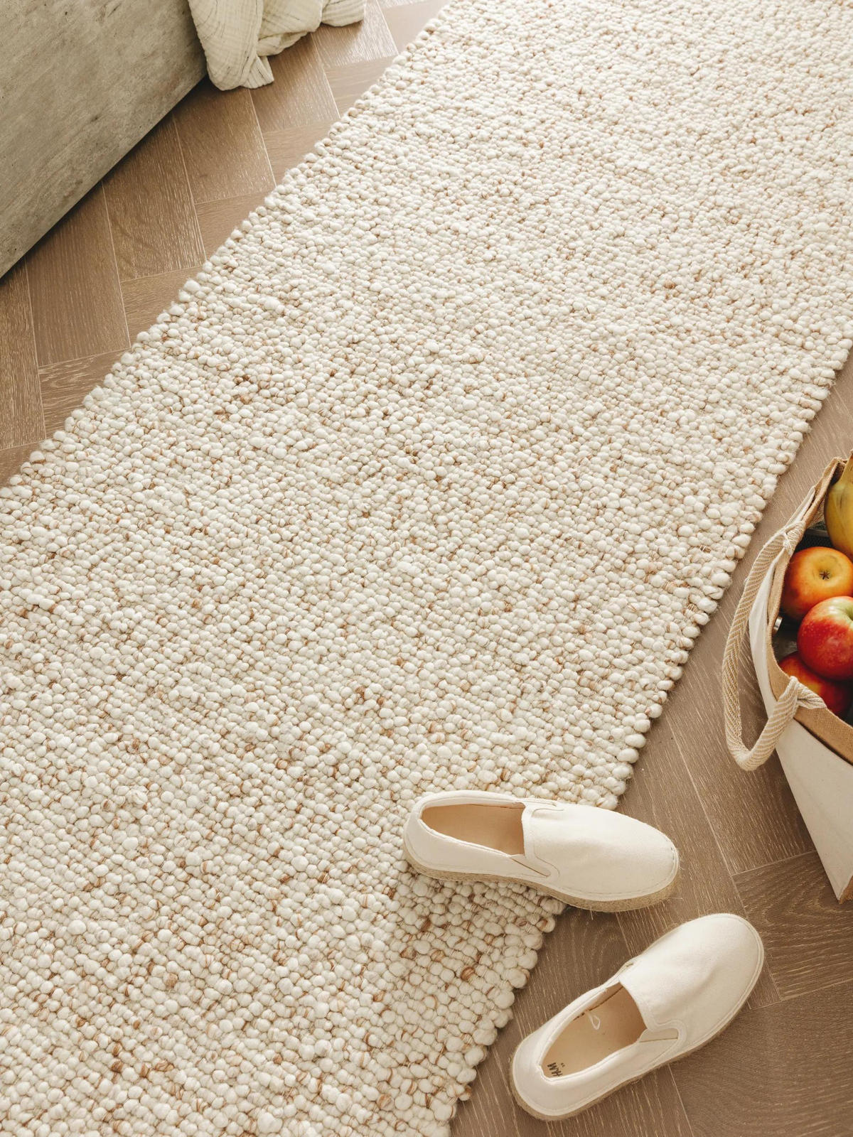 WOLLTEPPICH-LÄUFER Patch Braun 80x250 cm - Braun, Textil (80/250cm) - benuta Pure