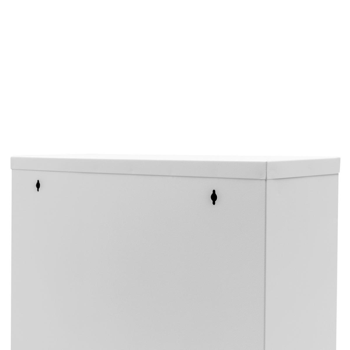 SCHUHSCHRANK schmal Metall mit Magnet 4 Klappen Weiß - Weiß, Metall (50/137/15cm) - Gowoll