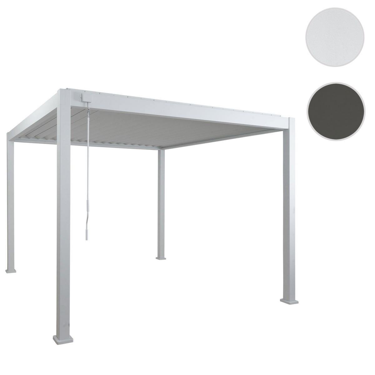 PERGOLA Weiß - Weiß, Metall (308/230/308cm) - MCW