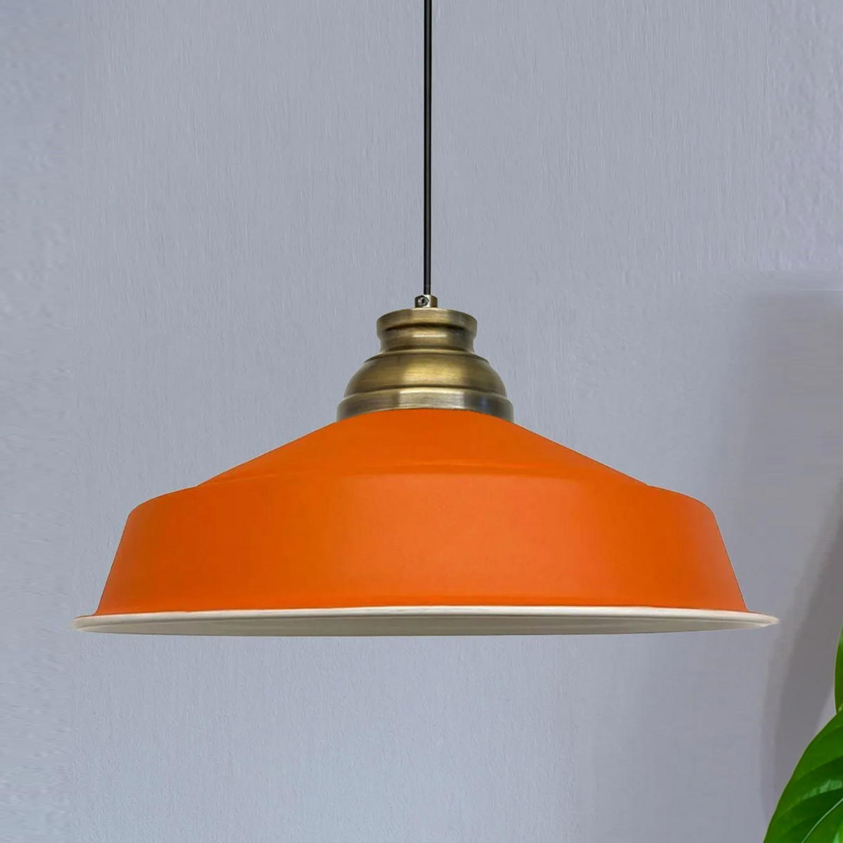 PENDELLEUCHTE Noir - Orange, Metall (40/40/21cm) - Bamyum