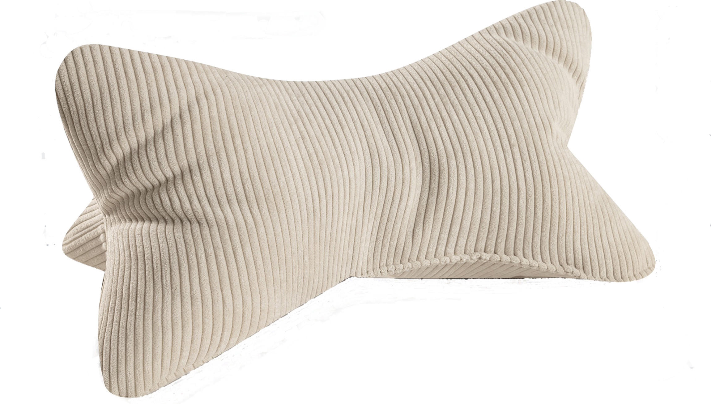 KISSEN Leseknochen Selma 2er Set - Beige, Textil (22/42cm) - Bonvionn