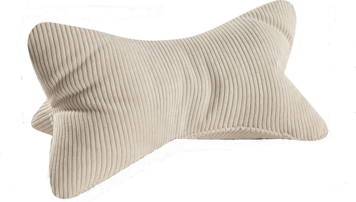 KISSEN Leseknochen Selma - Beige, Textil (22/42cm) - Bonvionn