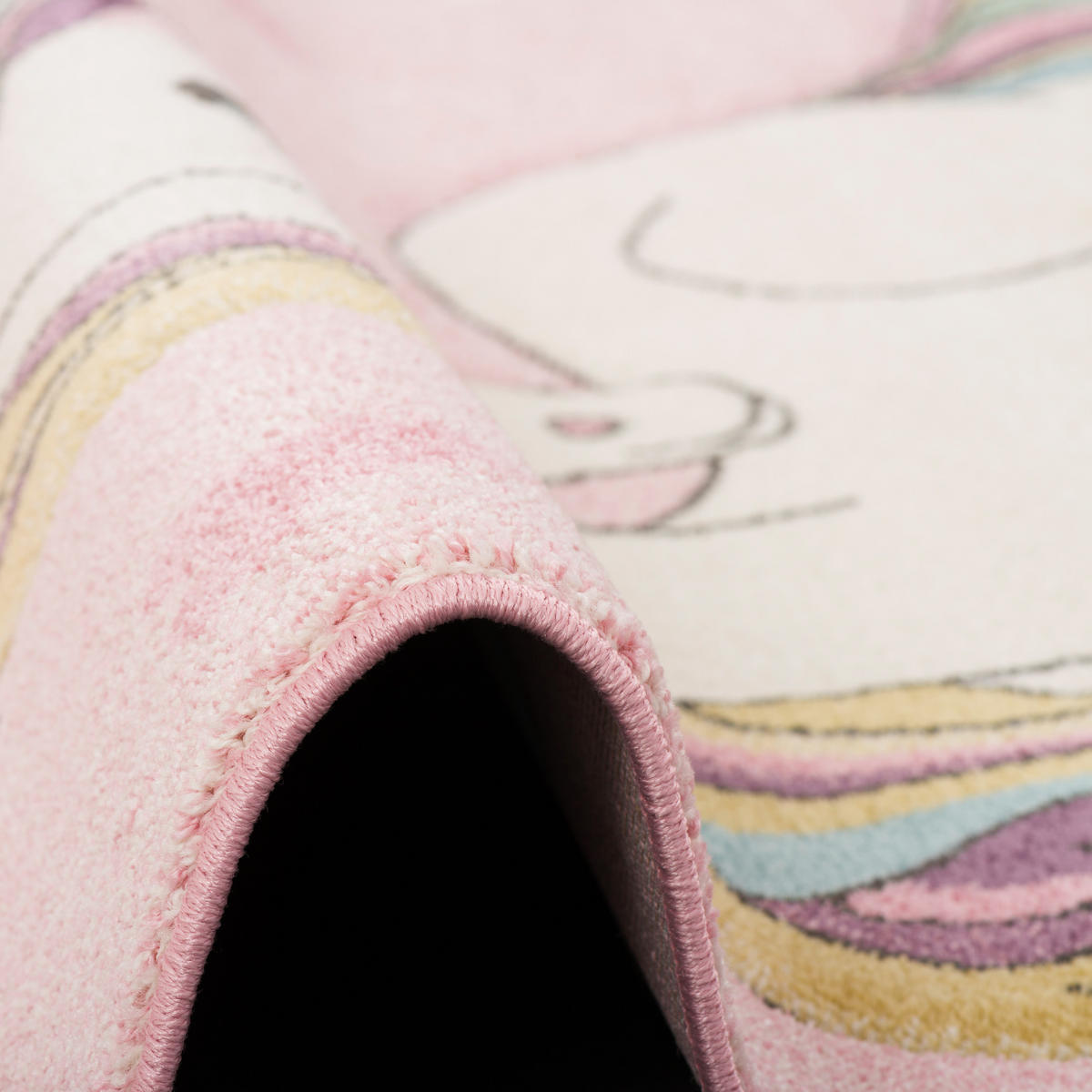 KINDER TEPPICH MAUI KIDS EINHORN PASTELL - Rosa, Textil (160/230cm) - Pergamon
