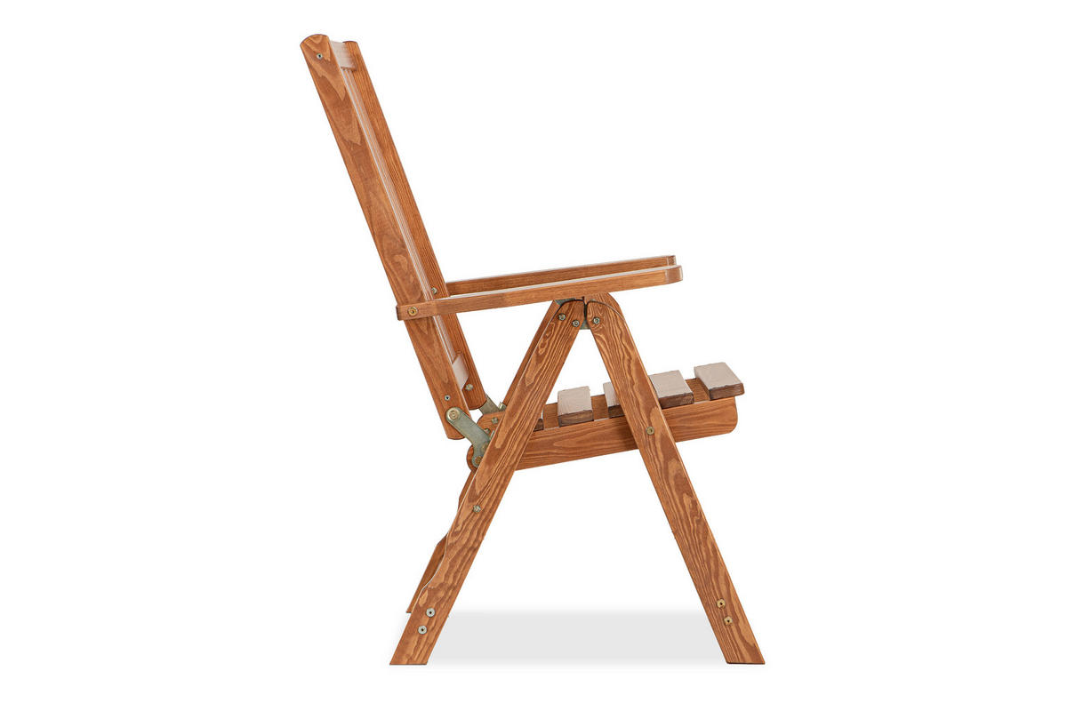 GARTENSTUHL NYCTERE aus Kiefernholz, braun - Braun, Holz (70/108/65cm) - KONSIMO®
