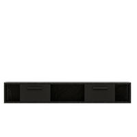 TV-LOWBOARD Aldora Schwarz Marmor Optik 9598 - Dunkelgrau/Schwarz, Holzwerkstoff (160/30/30cm) - moebel17