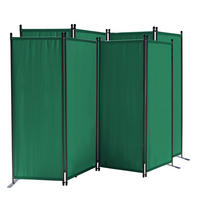 PARAVENT 2 Stück 4-tlg. 220x165 cm Grün - Grün, Metall (220/165cm) - QUICK STAR