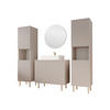 BADMÖBEL-SET Nubia VI - Kaschmir/Goldfarben, Holzwerkstoff/Metall (87/79/45cm) - MIRJAN24