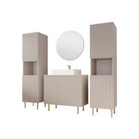 BADMÖBEL-SET Nubia VI - Kaschmir/Goldfarben, Holzwerkstoff/Metall (87/79/45cm) - MIRJAN24