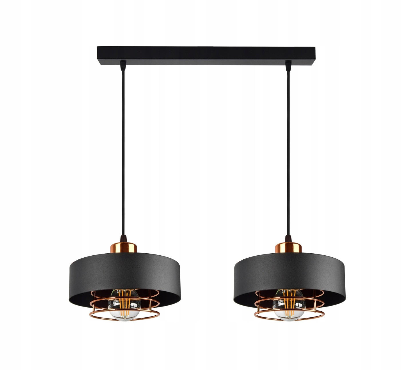 PENDELLEUCHTE EDISON - Goldfarben/Schwarz, Metall (20/60/70cm) - kiki design