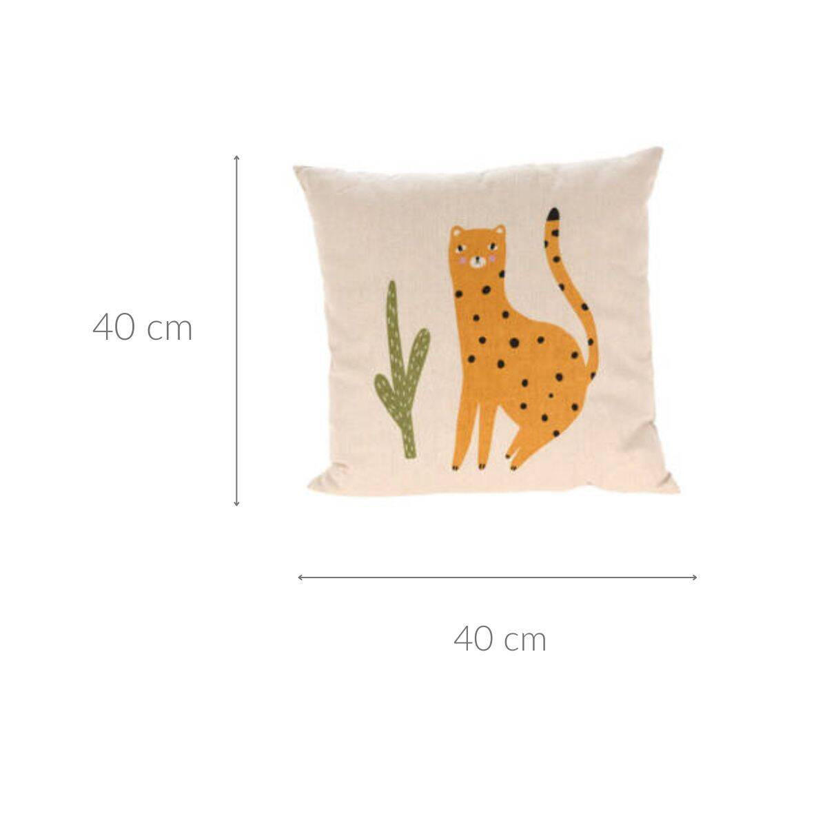 KINDERKISSEN Safari 40/40 cm - Multicolor, Kunststoff (40/40cm)