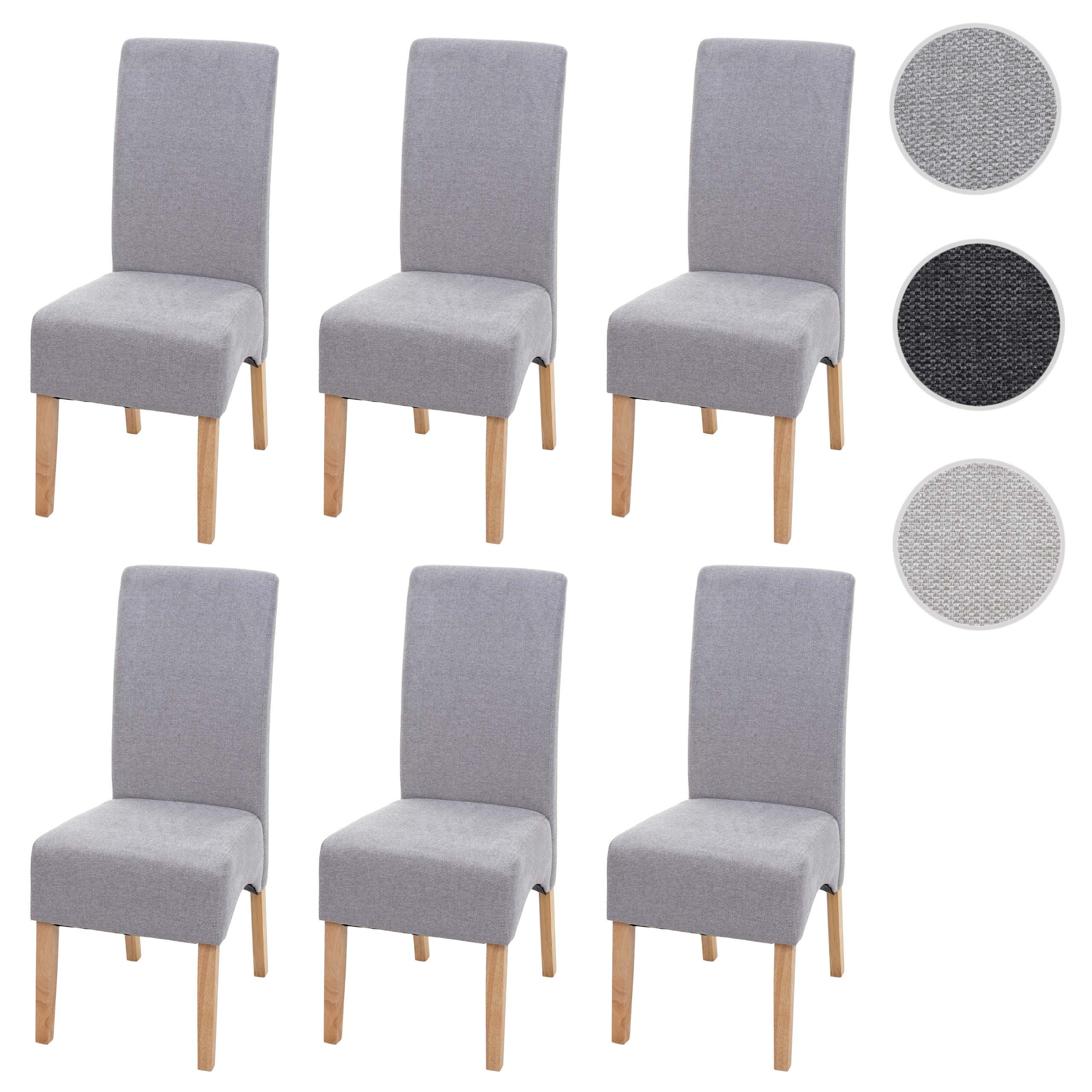 ESSZIMMERSTUHL Hellgrau 6er-Set - Hellgrau, Textil (44/100/56cm) - MCW