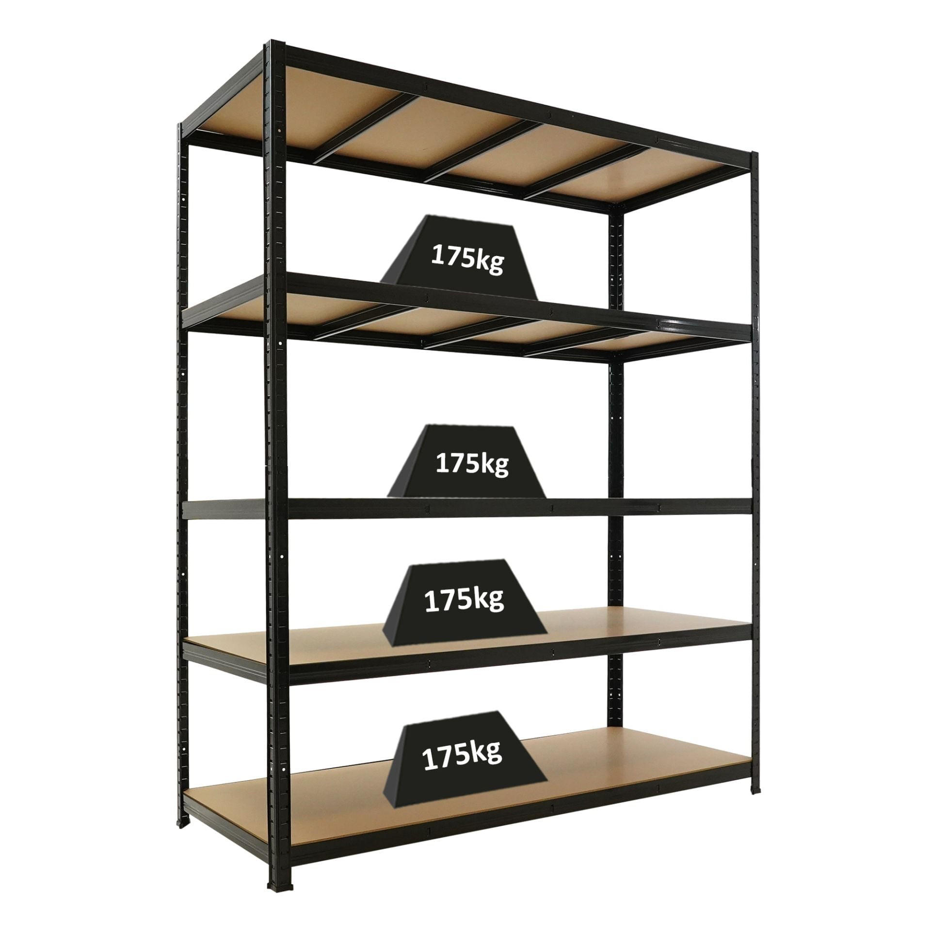 SCHWERLASTREGAL Ragnar ür Gesamtlast 875 kg 180x150x60cm Schwarz - Schwarz, Metall (150/180/60cm) - PROREGAL