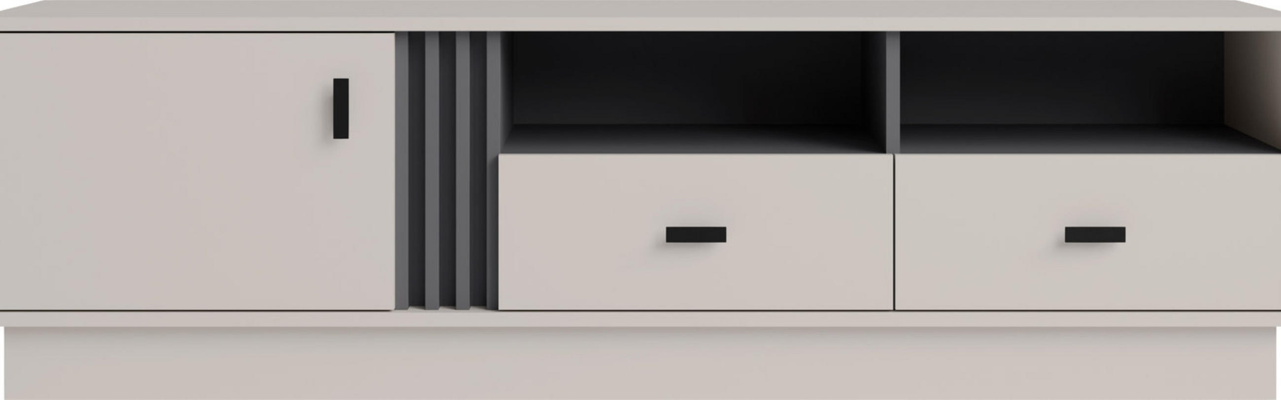 LOWBOARD PUNTO 155/45/48 cm, Kaschmir - Kaschmir, Holzwerkstoff (155/45/48cm) - MASSENO