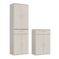 MEHRZWECKSCHRANK SET Der Allzweckwaffe - Kaschmir, Holzwerkstoff (60/180/34cm) - Mokebo