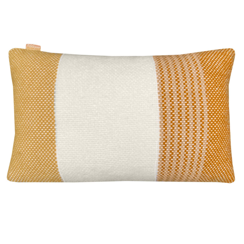 WOLLKISSEN Festlich gelb Rechteck 35x60 - Gelb, Textil (60/35/12cm) - Malagoon