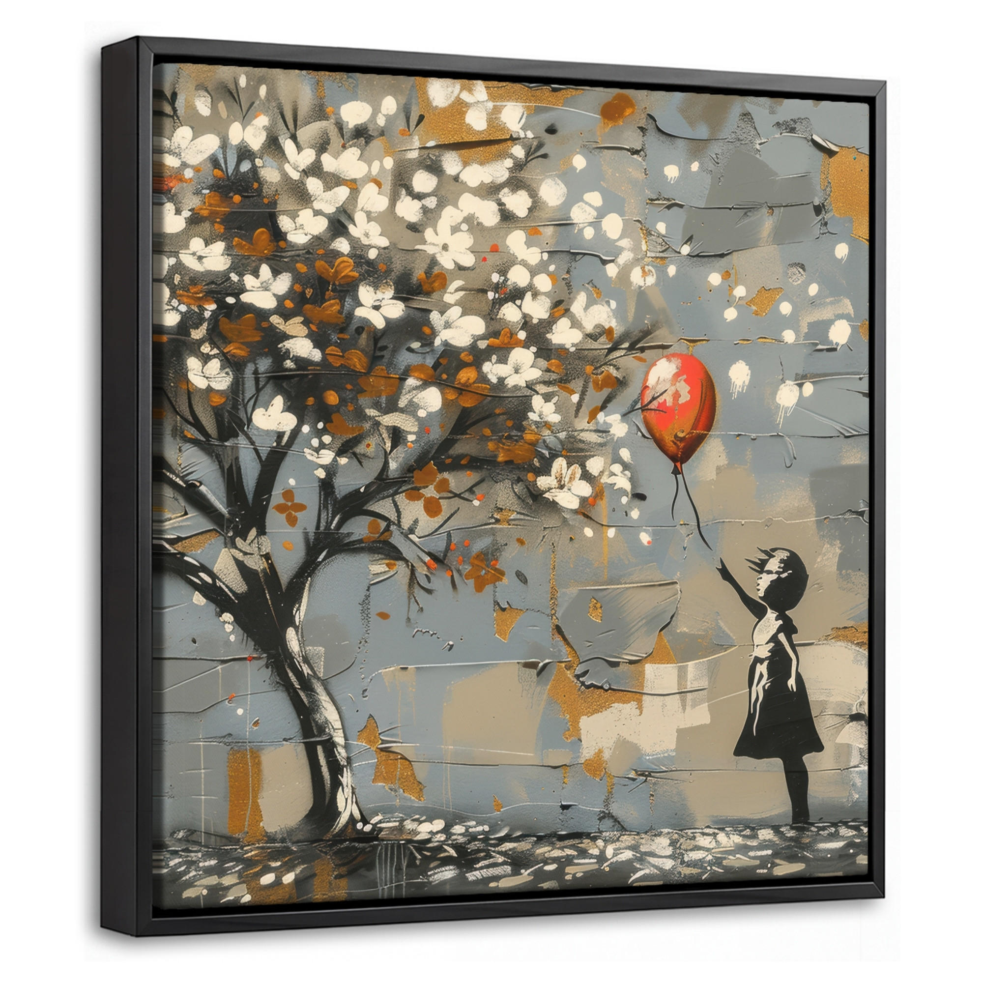 MuchoWow Leinwand Blaugrau 20x20 cm