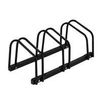 FAHRRADSTÄNDER Schwarz für 3 Fahrräder - Schwarz, Metall (67.5/27/33cm) - Relaxdays