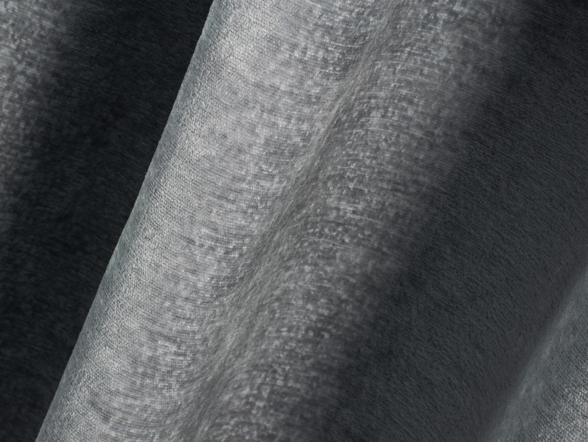 BETT mit Bettkasten und Kopfteil Lupine aus Chenille-Stoff Platin 180x200cm - Platinfarben, Textil (180/200cm) - Micadoni