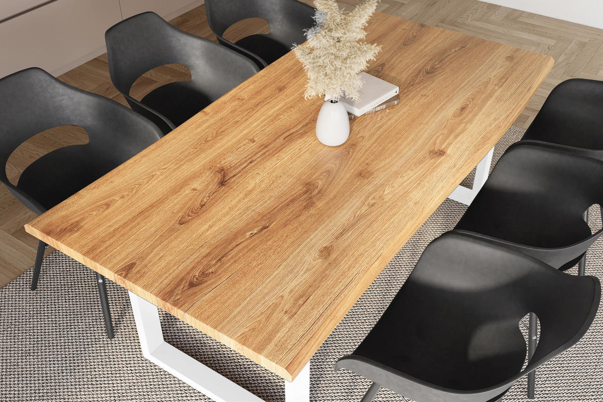 ESSTISCH JULIUS U - Wildeiche/Eichefarben, Holz (100/200/77cm) - SAM