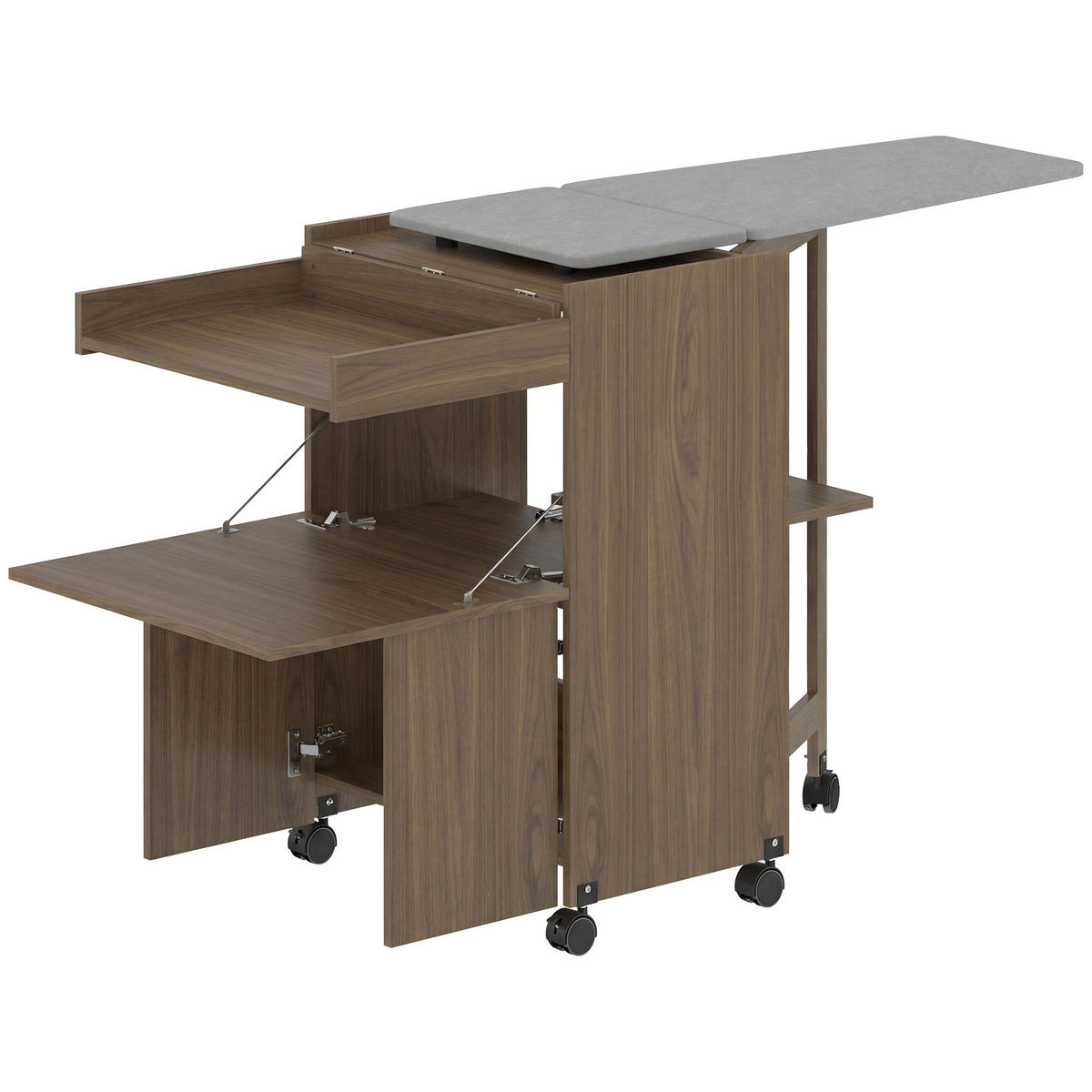 BÜGELBRETTSCHRANK Braun 1 Stück - Braun, Holzwerkstoff (55/87/154cm) - GiPP