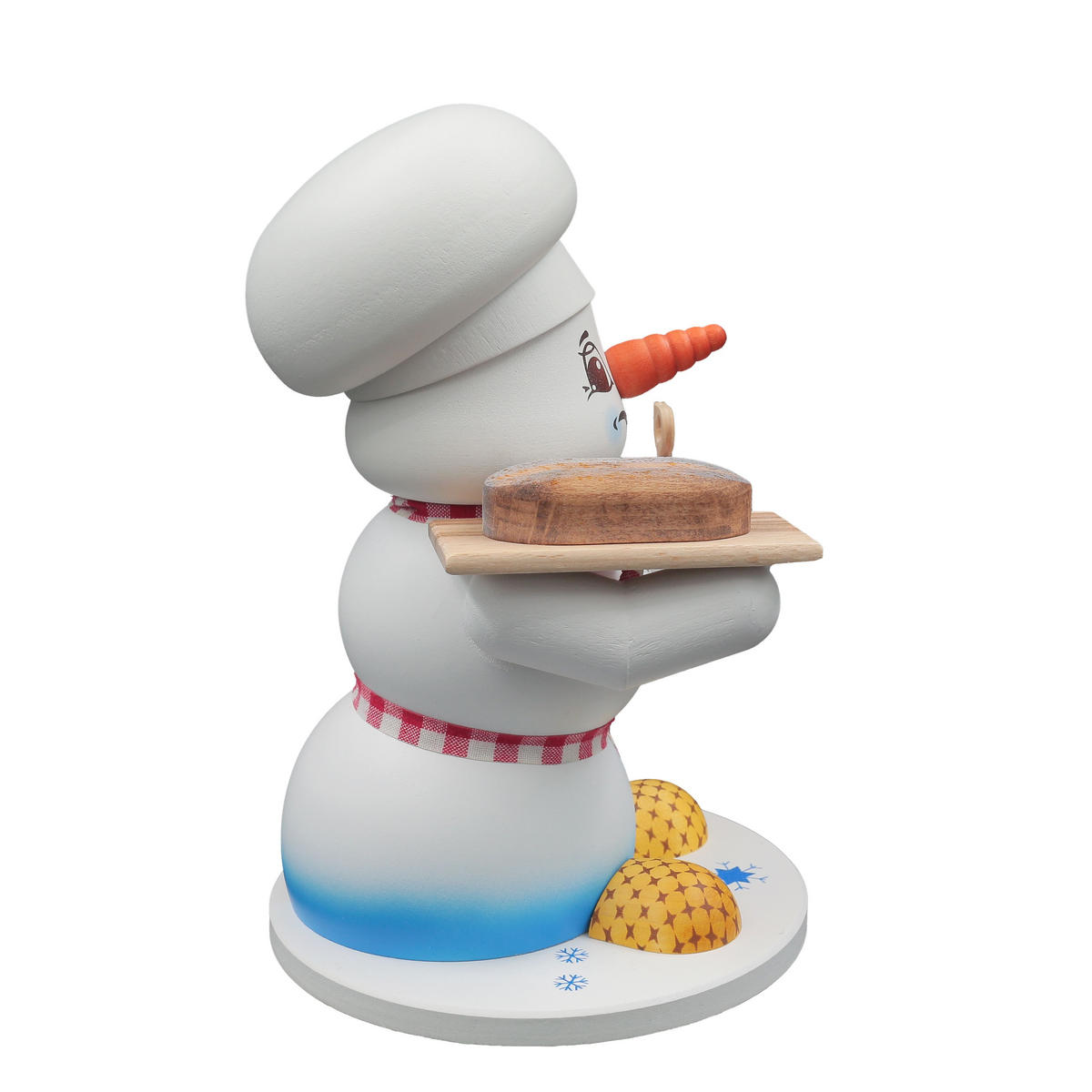 RAUCHFIGUR Schneemann Weiß Bäcker 19 cm - Multicolor, Holz (15/19/0.1cm)