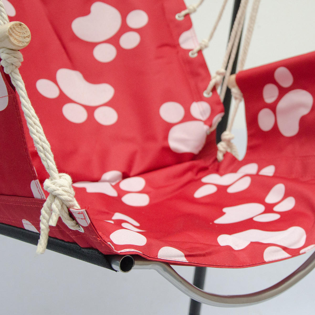 HÄNGESESSEL inkl. Gestell, bis 100kg, Rot - Rot, Textil (85/160/80cm) - Amanka