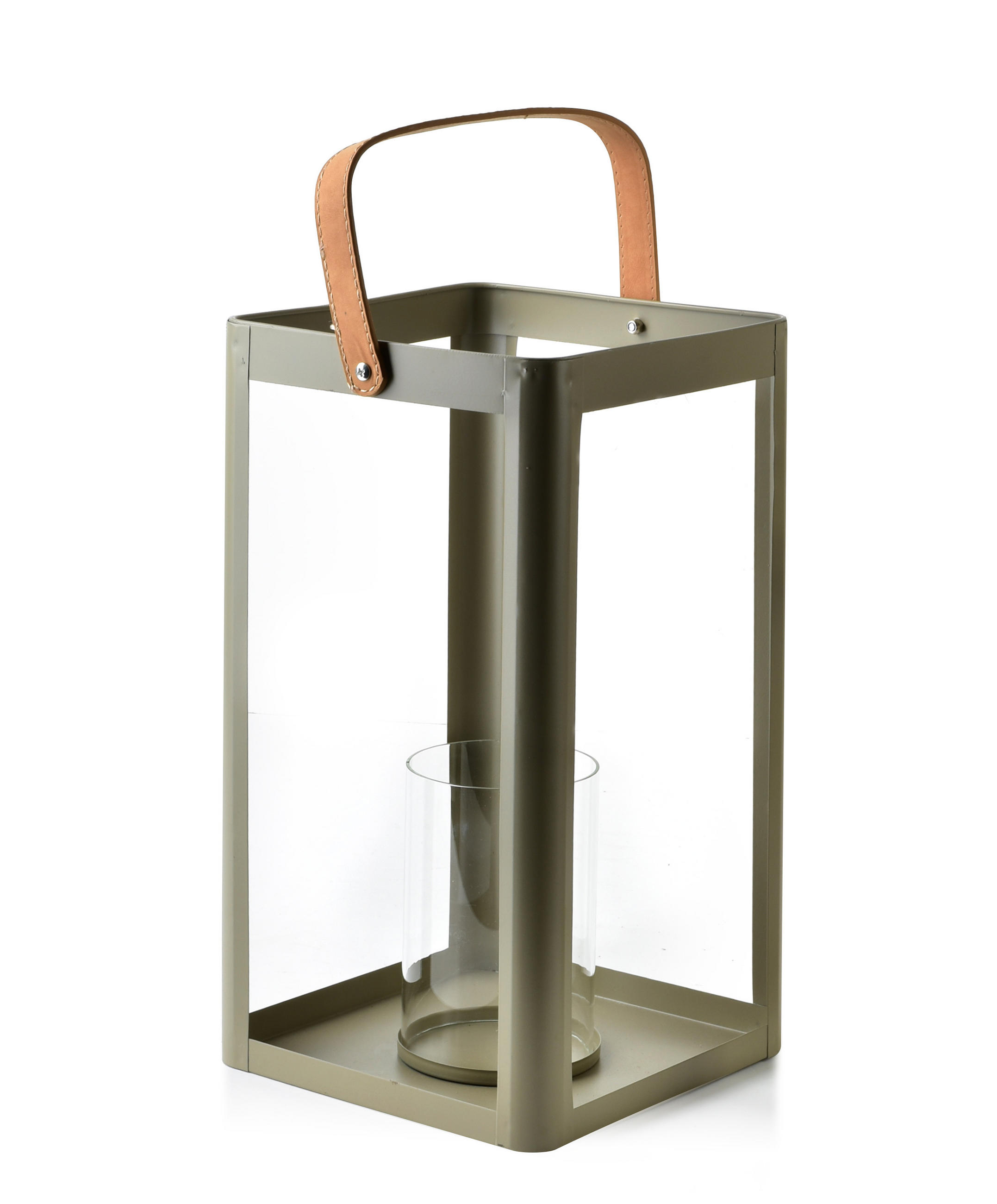 LATERNE Louis Grau 21/19/34 cm Metall - Grau, Metall (19/34/21cm) - Mondex