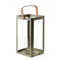 LATERNE Louis Grau 21/19/34 cm Metall - Grau, Metall (19/34/21cm) - Mondex