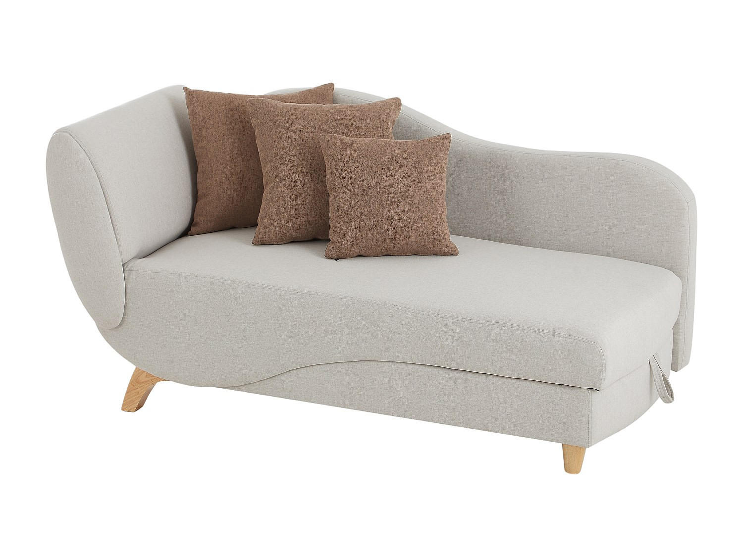 RECAMIERE mit Schlaffunktion - 1 -Sitzer - Polyester - beige - PENELOPE - Beige, Textil (160/81/80cm) - Vente-Unique