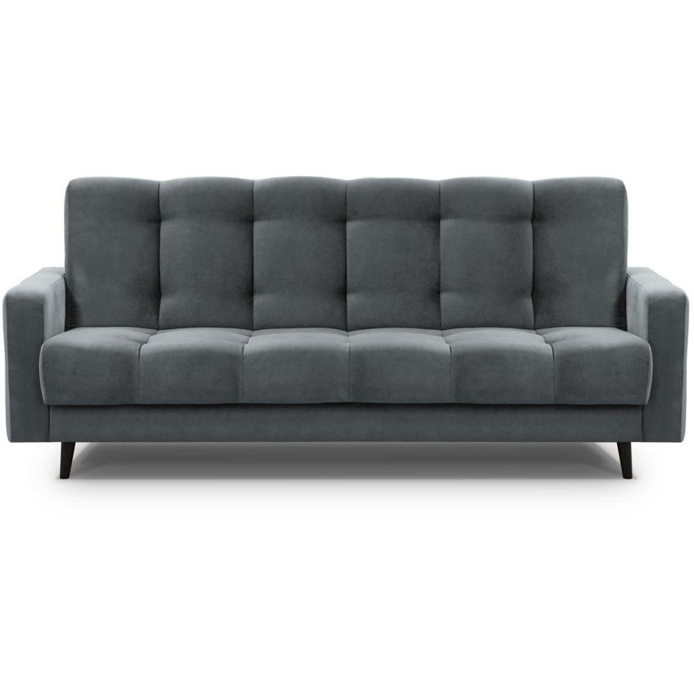 3-SITZER Schlafsofa Nancy Bis grau - Grau, Holz/Textil (220/89/93cm) - Beautysofa